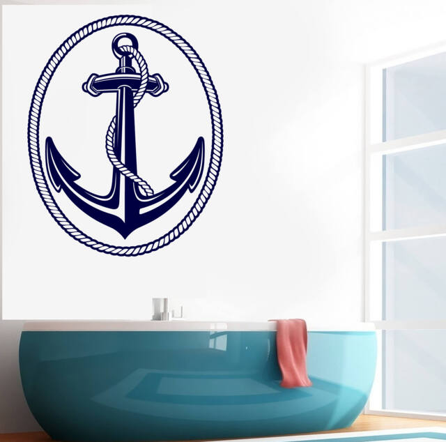 Wall Vinyl Nautical Decal Marine Sailing Anchor Rope Decor For Living Room - #2669Dn - image 1