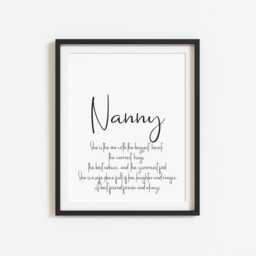 Nana Definition Print Sentimental Grandparent Gift, Unframed Wall Art - thumbnail 3