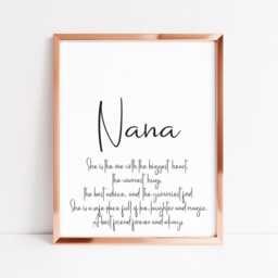 Nana Definition Print Sentimental Grandparent Gift, Unframed Wall Art - thumbnail 2