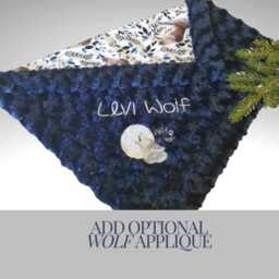 Personalized Wolf Minky Blanketbaby Boy Gift Baby Nursery Bedding Blanket Wolfs - thumbnail 3