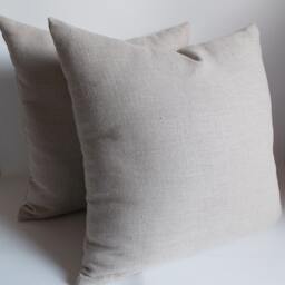 Natural Linen Pillow Covers - Set Of 2 - 18''x18'' Decorative Cushion - thumbnail 4