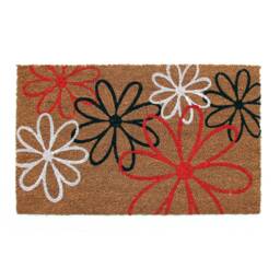 Coco & Coir Natural - Non-Slip Premium Quality Eco-Friendly Indoor Outdoor Entrance Door Mat 45 X 75 cm - Bloom Three - thumbnail 1