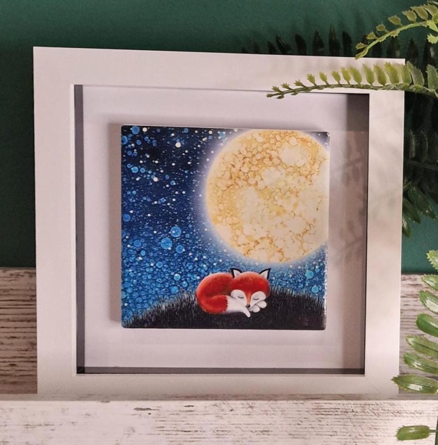Fox Wall Art Mini Housewarming Birthday Gift Home D??cor Framed Picture Cute Animal - image 1