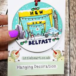 Belfast Little Landmarks Melamine & Hardboard Hanging Decoration Christmas Scene - thumbnail 3
