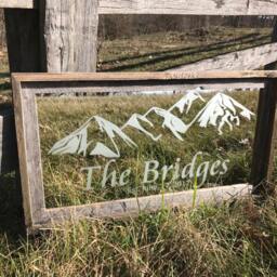 Custom Personalized Barnwood Mirror, Large Bar Engraved Barn Wood Mirror, 12x24 - thumbnail 3
