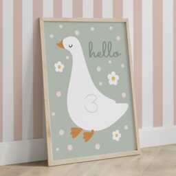 Set Of 6 Personalised Gallery Wall Prints in Pastel Pink & Green, Girl Flower Bedroom Decor, Teen Tween Poster - thumbnail 2