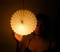 Ferris White Paper Origami Lampshade By Brownfolds 2 in 1 Hanging & Table Lamp - thumbnail 1