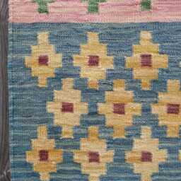 Kilim Runner Multicolour, Handmade Artisan Afghan Turkish Persian Qashqai Navajo Bohemian Natural Wool Flatweave Rug 208x62 cm - thumbnail 2