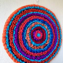 Fire & Ice 19-Inch Round Woven Wall Hanging - thumbnail 3