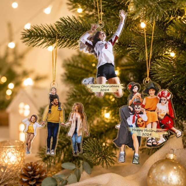 Custom Photo Ornament - Acrylic Picture Cutout Christmas Personalized Family - image 1