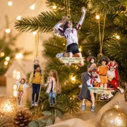 Custom Photo Ornament - Acrylic Picture Cutout Christmas Personalized Family - thumbnail 1