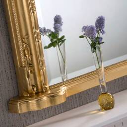 Antique Gold Large Arch Top Over Mantle Ornate Mirror - Windsor Choice Of Frame Colour - thumbnail 2