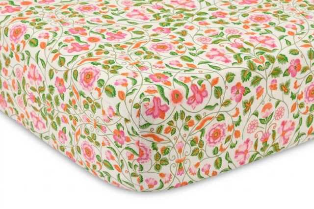 Liberty London Rose Crib Sheet Designer Cotton Baby Bedding - image 1
