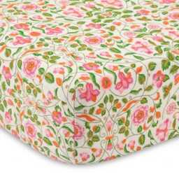 Liberty London Rose Crib Sheet Designer Cotton Baby Bedding - thumbnail 4