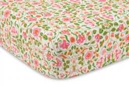 Liberty London Rose Crib Sheet Designer Cotton Baby Bedding - thumbnail 1