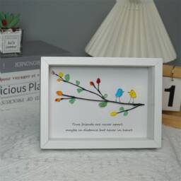 Personalized Sea Glass Bird Art, Handmade Friends Gift, Unique Wall Decor