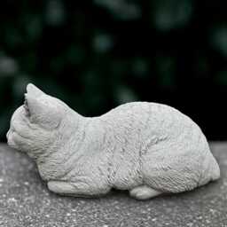 Concrete Sleeping Cat Sculpture Outdoor Kitty Figurine Stone Kitten Decor Handmade Front Door Ornament Garden Pet Statue Lover Gift - thumbnail 4