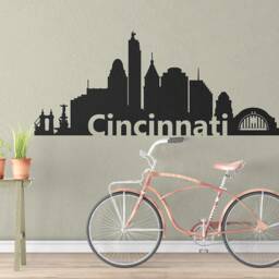 Cincinnati Wall Decal Ohio City Skyline Interior Sticker, Vinyl Ohio, Sticker Vinyl, Decal, Office - thumbnail 2