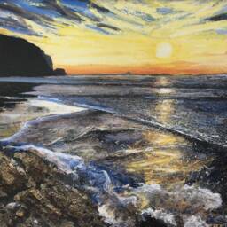Watergate Bay, Cornwall Art Print - Forever in My Heart. Hand Embellished & Framed - thumbnail 3