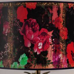 Lampshade, Lampshade Retro, Vintage, Handmade, Table Lamp, Paper, Vintage Flowers - thumbnail 3