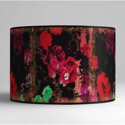 Lampshade, Lampshade Retro, Vintage, Handmade, Table Lamp, Paper, Vintage Flowers - thumbnail 1