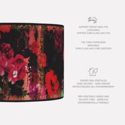 Lampshade, Lampshade Retro, Vintage, Handmade, Table Lamp, Paper, Vintage Flowers - thumbnail 2