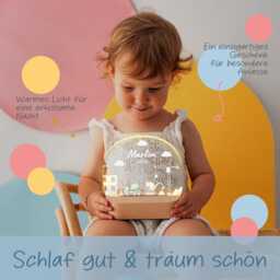 Night Light Excavator, Baby Gift Boy, Birth Night Construction Vehicles, Christening Children's Lamp, Nursing - thumbnail 2