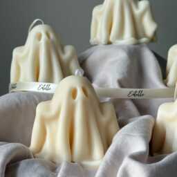 Handmade Halloween Ghost Candle Sculptural Soy Wax Candle - thumbnail 2