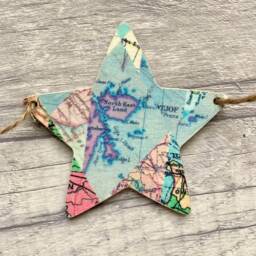 World Map Garland, Wooden Bunting For Travel Fan, Wall Art, Wanderlust Gifts - thumbnail 2