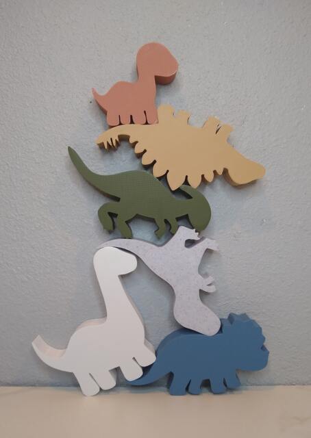 3D Printed Dinosaur Stacking Blocks Montessori Toy Set - image 1