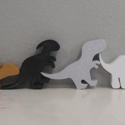 3D Printed Dinosaur Stacking Blocks Montessori Toy Set - thumbnail 4