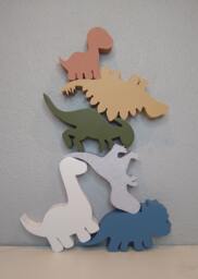 3D Printed Dinosaur Stacking Blocks Montessori Toy Set - thumbnail 1
