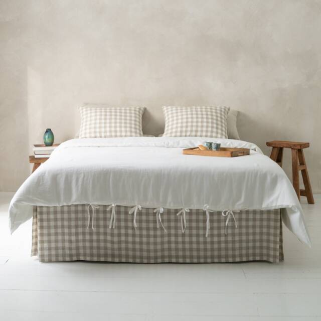 Custom Linen Duvet Cover With Ties, White Duvets Full, Twin, Queen, King Bedding - image 1