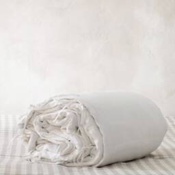 Custom Linen Duvet Cover With Ties, White Duvets Full, Twin, Queen, King Bedding - thumbnail 2
