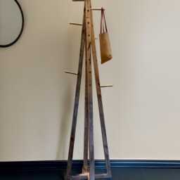 Reclaimed Wood Coat Stand-Modular Peg Rack-Tall Freestanding Hallway Storage - thumbnail 2
