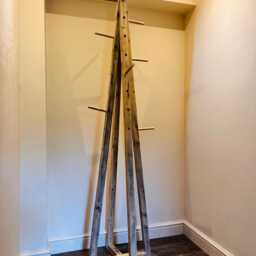 Reclaimed Wood Coat Stand-Modular Peg Rack-Tall Freestanding Hallway Storage - thumbnail 4