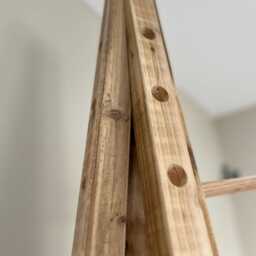 Reclaimed Wood Coat Stand-Modular Peg Rack-Tall Freestanding Hallway Storage - thumbnail 3