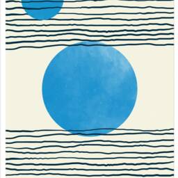 Abstract Geometric Multicoloured Wall Art Print, Blue Berlin Arches Print, Shapes, Prints, Minimalist Art, Modern, Circles - thumbnail 3