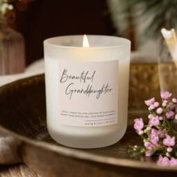Granddaughter Scented Candle Frosted Glass, Soy Wax - thumbnail 1