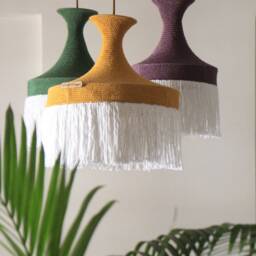 Crochet Victorian Lamp - Vintage Lace Pendant Light Handmade Hanging Lampshade Boho Ceiling Deckenlampe Hanglamp - thumbnail 2