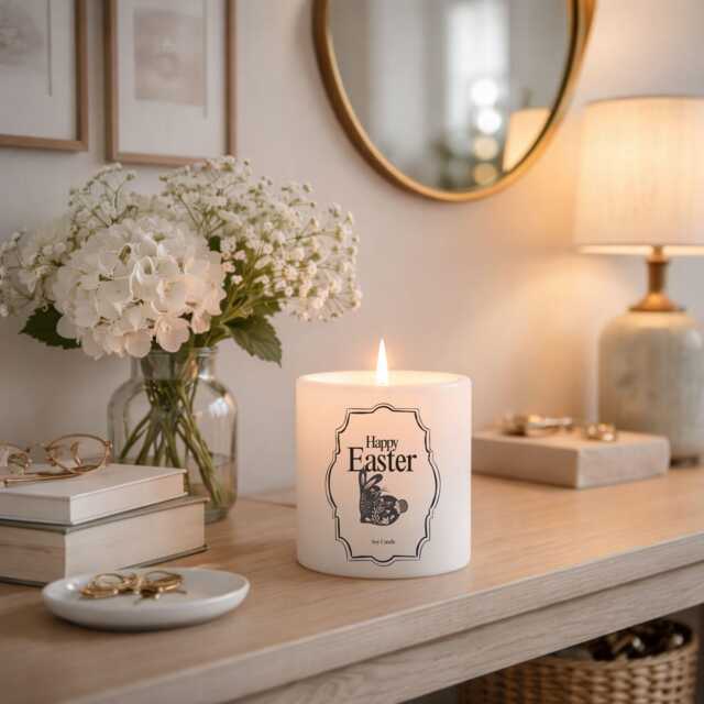 Easter Gift - Soy Candle- Decorations- Table Candle 150G250G- Engraved Candles - image 1