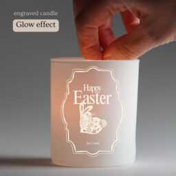 Easter Gift - Soy Candle- Decorations- Table Candle 150G250G- Engraved Candles - thumbnail 3