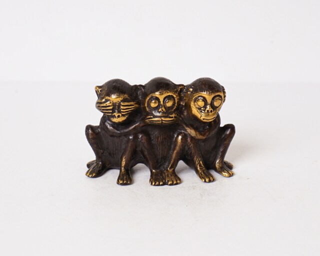 Bronze Three Wise Monkeys Statue, 2.5 - image 1