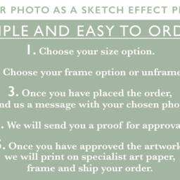 Personalised Pet Portrait Pencil Sketch Effect, Custom Framed Art Print - thumbnail 4