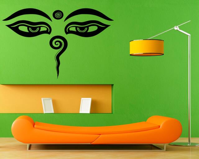 Eye Buddha Meditates Wall Vinyl Decal Sticker Patterns Art Design Murals Indian Interior Home Decor - 8Bo23Ha - image 1