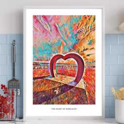 Heart Of Kirkcaldy - Moziac - Abstract Art Local Wall Print Gift Idea Bespoke Poster A5 A4 A3 Framed Or Unframed - thumbnail 2