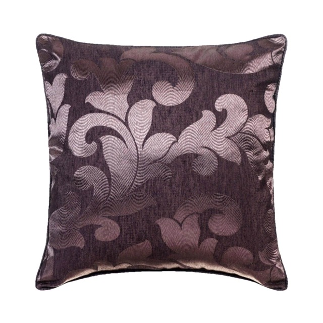 "Jacquard Art Silk Purple Pillow Cushion 16""x16" - image 1