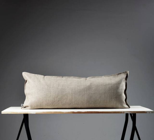 Linen Throw Pillow Cover, Long Lumbar, Linen Pillow Cover, Wedding Lumbar Natural Pillowcase - image 1