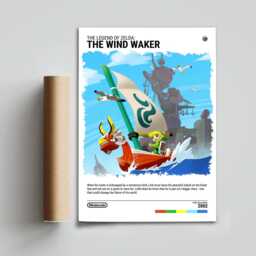 The Legend Of Zelda Wind Waker - 2002 Gamecube Poster - Video Game Art Print Gaming Gift A5-A4-A3-A2-A1 Unframed For Frame - thumbnail 3