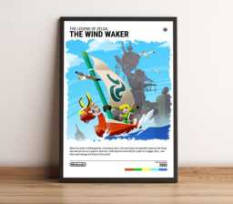 The Legend Of Zelda Wind Waker - 2002 Gamecube Poster - Video Game Art Print Gaming Gift A5-A4-A3-A2-A1 Unframed For Frame - thumbnail 1